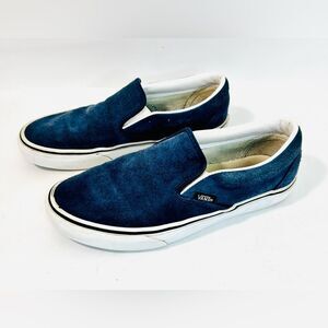 Vans Deboss OTW Classic Slip-On Shoes in  Blue Suede size 8.5